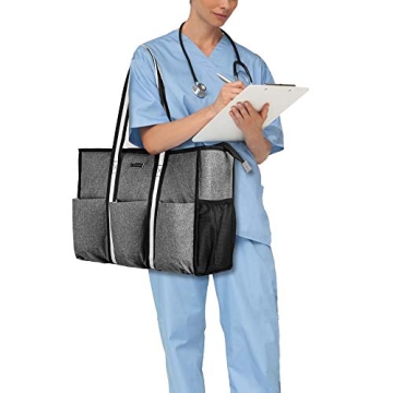 Trunab Utility Tote Bag for Teachers and Nurses with Laptop Sleeve