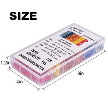 EFIXTK 158PCS Electrical Wire Connectors - Tool-Free Spring Insert Caps