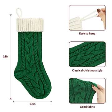 PETOX Christmas Stockings - Large Knitted Holiday Gifts