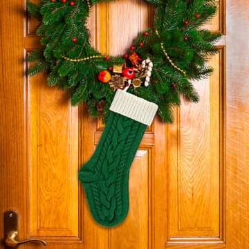 PETOX Christmas Stockings - Large Knitted Holiday Gifts