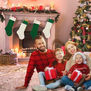 PETOX Christmas Stockings - Large Knitted Holiday Gifts