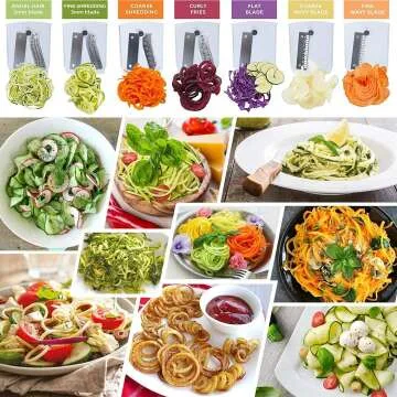 Top Spiralizer with 7 Blades for Healthy Dishes