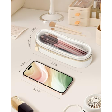 Soimeat Clear Travel Makeup Brush Holder for Stylish Organization