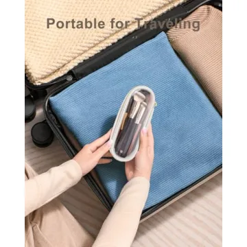 Soimeat Clear Travel Makeup Brush Holder for Stylish Organization