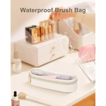 Soimeat Clear Travel Makeup Brush Holder for Stylish Organization