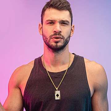 OIDEA Poker Card Ace of Spades Necklace - Stylish Stainless Steel Pendant for Luck