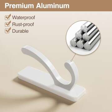 Heavy Duty Adhesive Wall Hooks for Easy Home Organization