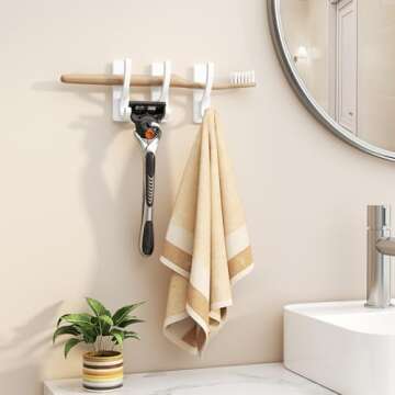 Heavy Duty Adhesive Wall Hooks for Easy Home Organization