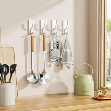 Heavy Duty Adhesive Wall Hooks for Easy Home Organization
