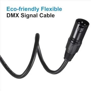 Rualin 50ft DMX Cables, 2PCS DMX Signal Cables 3-Pin XLR Male to Female Stage Lighting Cables Wires with Metal Connectors, Best Connection for DMX512 Stage & DJ Lighting fixtures