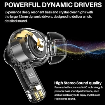 TOZO Upgraded Noise Cancelling Wireless Earbuds