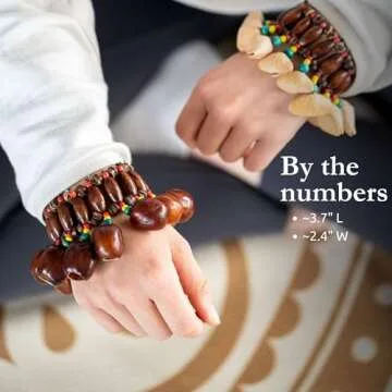 Meinl Sonic Energy Seed Shell Shaker Percussion Instrument Anklet/Bracelet — Nature Sounds for Meditation, ASMR, Sound Therapy, Yoga