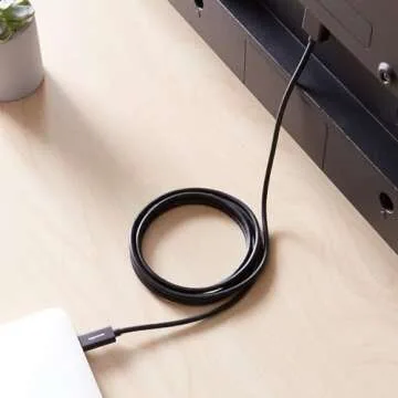 Amazon Basics Premium Aluminum USB-C (Source) to HDMI (Display) Cable Adapter (Thunderbolt 3 Compatible) 4K@60Hz, 6-Foot, Black