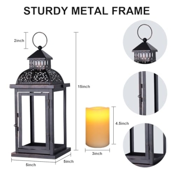 NEEDOMO Decorative Lantern with LED Candle for All Occasions