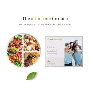 Pharmanex Nu Skin LifePak Advanced Nutritional Supplement for Adults | 60 Daily Packets | Aging, Digestive, and Gut Health Formula with Essential Vitamins, Minerals, and Phytonutrients