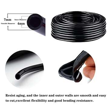 Drip Irrigation Kit, 1/4 Inch Polyethylene Distribution Irrigation Pipe for Micro-Spraying, Emitter ...