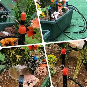 Drip Irrigation Kit, 1/4 Inch Polyethylene Distribution Irrigation Pipe for Micro-Spraying, Emitter Connecting Pipe Kit, DIY Garden Water-Saving Irrigation System with Blank Branch Hose. (01, 98FT)