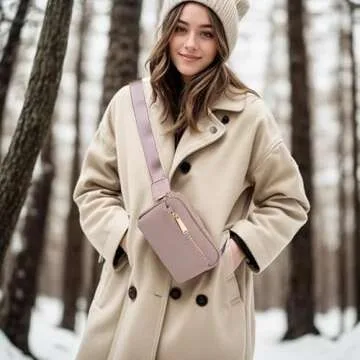 UTO Fanny Pack for Women Crossbody Trendy Fashion Belt Purse Chest Waist Hip Bumbag for Outdoor Shopping Travel Hiking