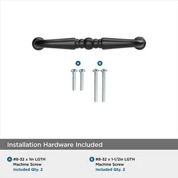 Amerock | Cabinet Pull | Matte Black | 3 inch (76 mm) Center to Center | Everyday Heritage | 1 Pack | Drawer Pull | Drawer Handle | Cabinet Hardware