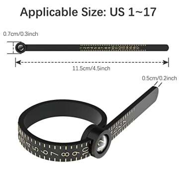Ring Sizer with Magnified Glass for Accurate Sizing