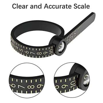 Ring Sizer with Magnified Glass for Accurate Sizing