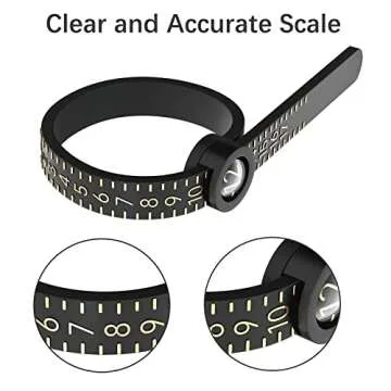 Ring Sizer with Magnified Glass for Accurate Sizing
