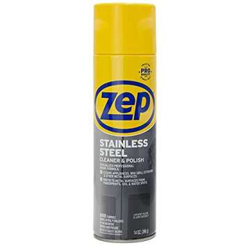 Zep Stainless Steel Cleaner and Polish 14 ounces (Case of 4) ZUSSTL14 - Protects Metal Surfaces from...