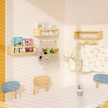 BBLIKE Nursery Book Shelves - Stylish Toy Storage Set