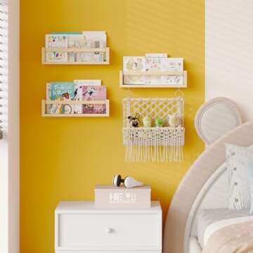 BBLIKE Nursery Book Shelves - Stylish Toy Storage Set