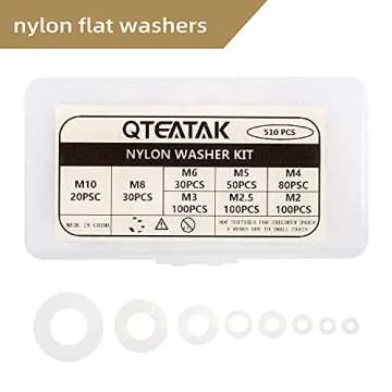 Nylon Flat Washer Assortment Kit for Electrical Connections