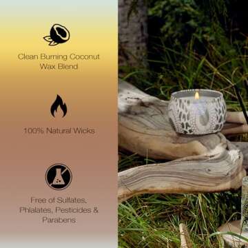 Voluspa Santal Vanille, Mini Tin Candle, 4 Ounce, 25 Hour Burn Time, Coconut Wax for Clean Burning, Handcrafted in The USA