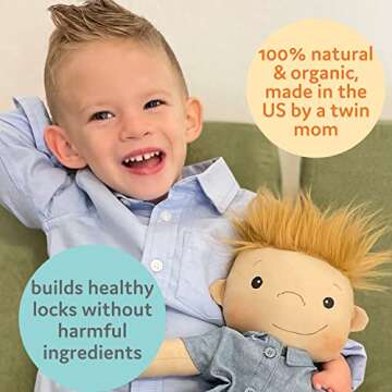 T is for Tame Hair Taming Gel for Toddlers, Babies, and Kids - Vegan & Organic Hair Gel, Anti-Frizz, Non-Sticky, Styling Gel for Girls & Boys, Vitamin E Infused - 3.38 fl oz