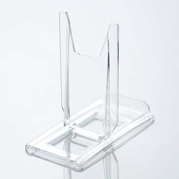 10 Sets Acrylic Easel Stand for Display Adjustable Book Stand Bowl Holder for Gameboy Album CD Purse Handbag Video Game Sports Cards Comics Books Plates Photos Postcards Blessing card Artwork...