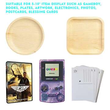 10 Sets Acrylic Easel Stand for Display Adjustable Book Stand Bowl Holder for Gameboy Album CD Purse Handbag Video Game Sports Cards Comics Books Plates Photos Postcards Blessing card Artwork...