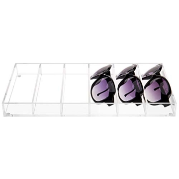 MyGift Premium Acrylic Sunglass Holder with 6 Compartments