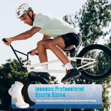 Iseasoo Copper Compression Socks for Men & Women Circulation-Ankle Plantar Fasciitis Socks Support f...