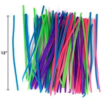Horizon USA 200 Pastel Fuzzy Sticks for Crafting Fun