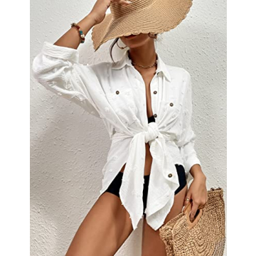 Stylish Bsubseach Women's Swiss Dot Beach Coverup