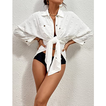 Stylish Bsubseach Women's Swiss Dot Beach Coverup