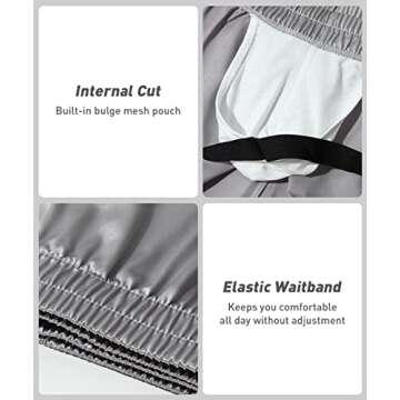 Arjen Kroos Men's Sexy Low Rise Shorts Lightweight Loungewear with Large Split Sides