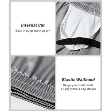 Arjen Kroos Men's Sexy Low Rise Shorts Lightweight Loungewear with Large Split Sides