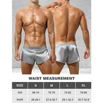 Arjen Kroos Men's Sexy Low Rise Shorts Lightweight Loungewear with Large Split Sides