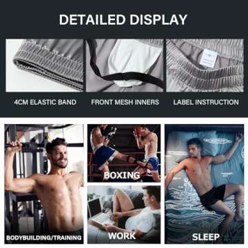 Arjen Kroos Men's Sexy Low Rise Shorts Lightweight Loungewear with Large Split Sides