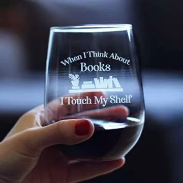 Funny Stemless Wine Glass for Book Club Lovers - 17 Ounce