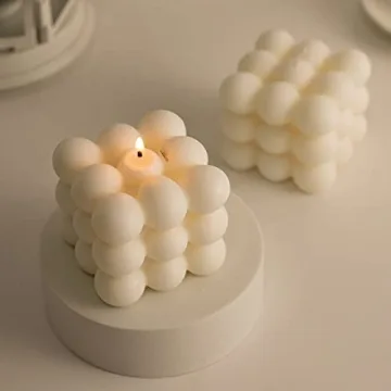 Chic 2 Pcs Bubble Soy Wax Candles for Home Decor