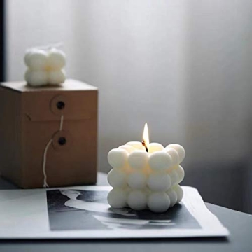 Chic 2 Pcs Bubble Soy Wax Candles for Home Decor