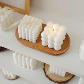 Chic 2 Pcs Bubble Soy Wax Candles for Home Decor