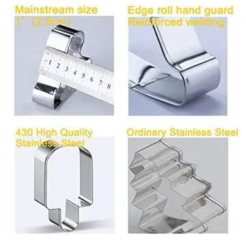 Ice Cream Cookie Cutters 8-Pc. Set, Ice Cream Cutters Stainless Steel Fondant Cutters, Popsicle, Hard and Soft Serve Ice Cream Cone (Cartoon Cookie Cutters Set)