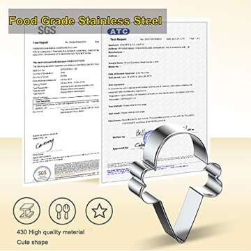 Ice Cream Cookie Cutters 8-Pc. Set, Ice Cream Cutters Stainless Steel Fondant Cutters, Popsicle, Hard and Soft Serve Ice Cream Cone (Cartoon Cookie Cutters Set)