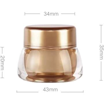 HINNASWA Travel Containers, Travel Accessories Bottles Containers for Cosmetic, Makeup, Body & Hand Cream, Lotion, Toiletries (Golden, Silver)